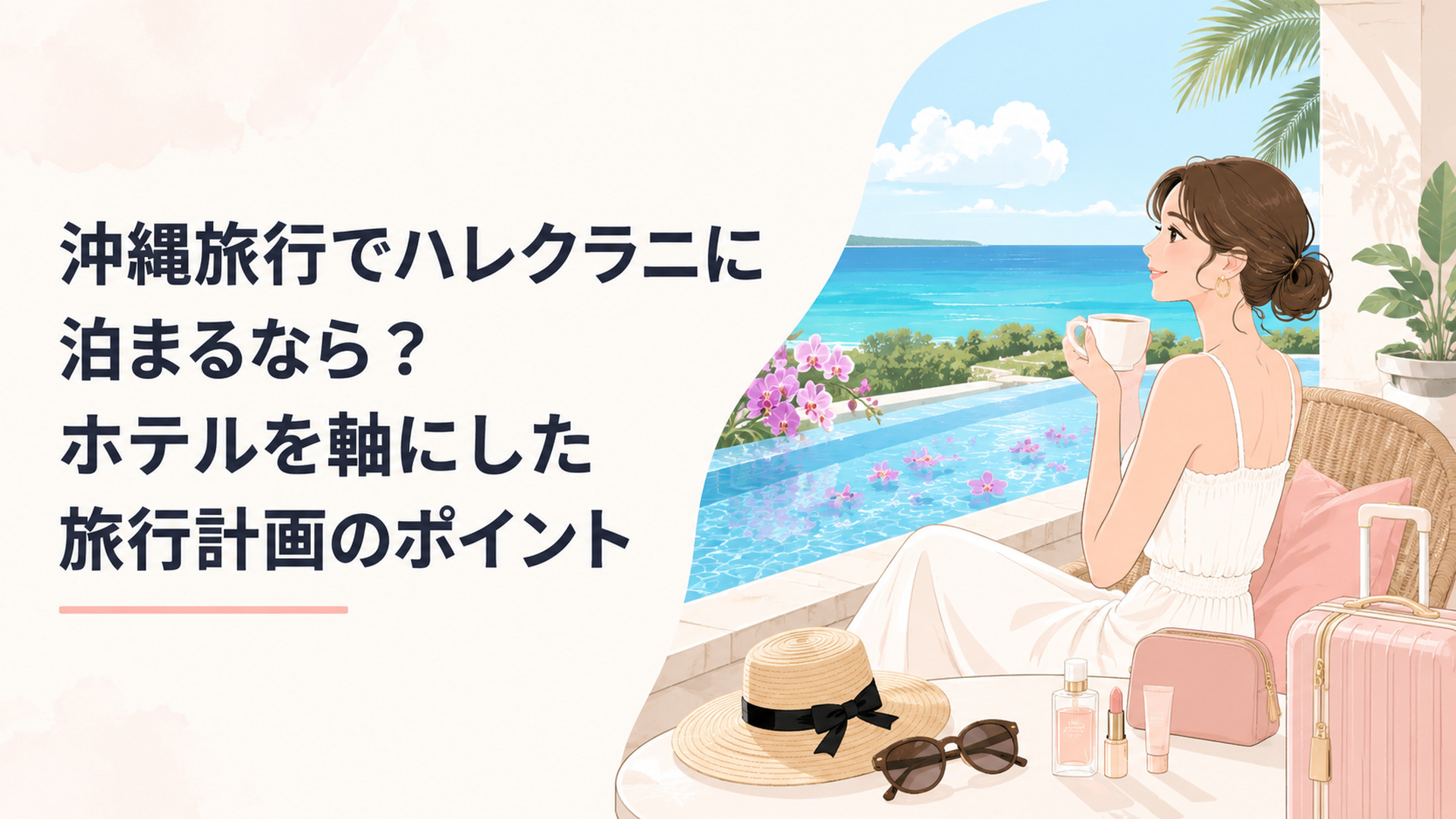 青い海とオーキッドプールを望むハレクラニ沖縄でゆったり過ごす2泊3日のリゾート旅行
